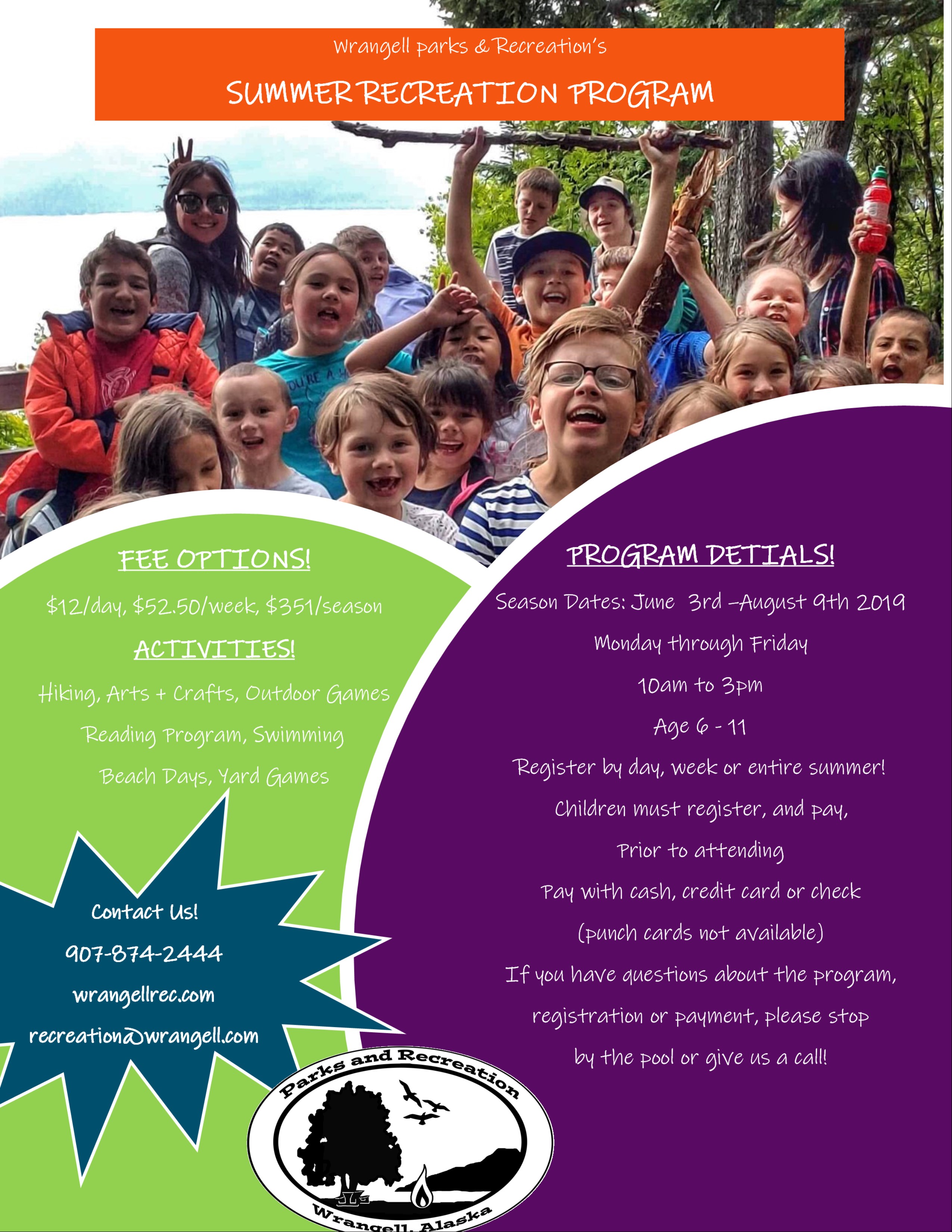 City of Wrangell Parks and Recreation Summer Recreation 2019!